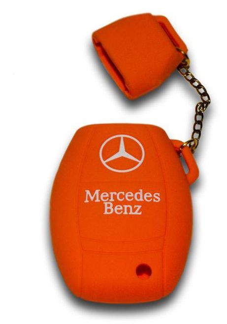 Hanso Silicone Car Key Cover For Mercedes - Orange