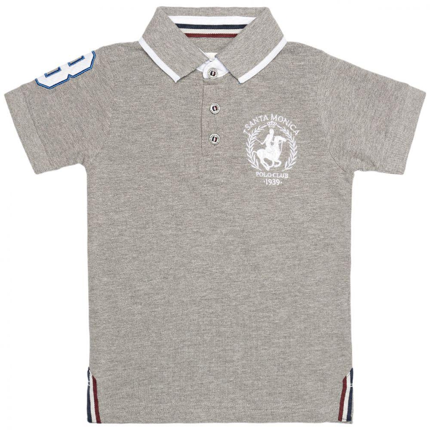 Santa Monica M167683C Polo Shirt for Boys - 6-7 Years, Ash Grey