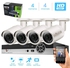 Tomvision - 2K Security Camera System 4CH 2MP Video DVR with 4Pcs 2.0Megapixel Indoor Outdoor Waterproof IP66 Cameras,Home Security P2P, 100ft Night Vision, for Home Business (4CHKIT(NotHDD), White)