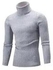 Fashion Warm Pull Neck Sweater Gray FREE SIZE cotton