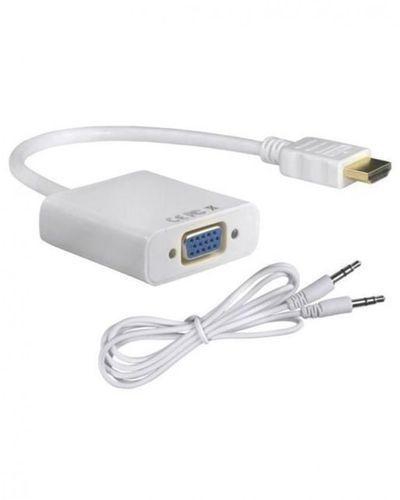 Generic HDMI To VGA 15 Pin Adapter + Sound Cable - White