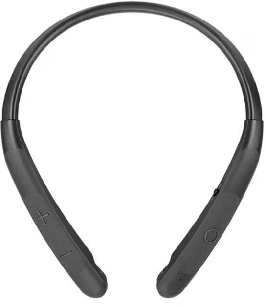 LG TONE Wireless Stereo Headset With Retractable Earbuds NP3 Black UAE Version