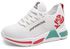 Ladies Classic Casual Sneakers With Cute Flower - White