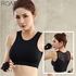 2-Piece Women's Sports Bra Pullover Back Hollowed Out Mesh Vest Removable Bra With Wide Shoulder Strap Yoga Bra