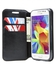 Elite PU Leather Flip Wallet Cover with Magnetic Closure for Samsung Galaxy G360 Core Prime - Black