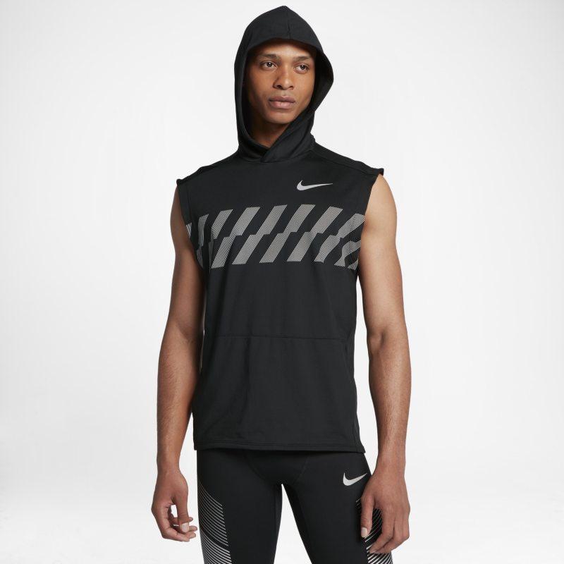 Nike Men's Sleeveless Running Hoodie - Black