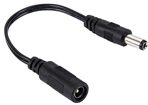 Generic 5.5 X 2.1mm DC Female To 5.5 X 2.5mm DC Male Power Connector Cable For Laptop Adapter, Length: 15cm(Black)