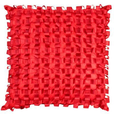 Ribbon Cushion Cover - Red