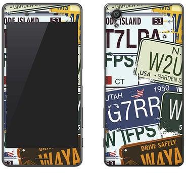Vinyl Skin Decal For Sony Xperia X Performance Number Plates