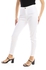 DULLABY Women's Slim Solid High Waist Jeans - White