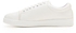 White Plain Leather Sneakers - White
