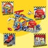 Fitto Construction Race Gas station Tracks 2 in 1 playset for Kids Boys Toys, 20 PCS Construction Car, Create rescue center Gifts with a fire ring for 3 4 5 6-Year-Old Boy Girls Best Toy, Red