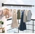 TTEDOYE Folding Clothes Hanger Wall Mount Cloth Drying Rack Retractable Home Laundry Clothesline For Balcony Bedroom Trifold Hole free clothes rack
