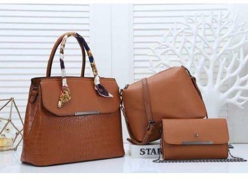 Fashion Brown 3 in 1 Ladies Handbag