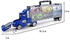 لعبة شاحنة نقل لعبة ناقل سيارة للبنين والبنات من سن 3-10 سنوات - تتضمن شاحنة النقل 12 سيارة واكسسوارات - هدية مثالية للأطفال (أزرق)