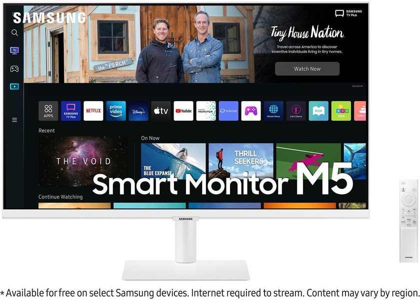 Samsung 32-inch M50B FHD Smart Monitor with Streaming TV – White – LS32BM501ENXGO