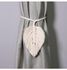 Curtain Buckle Leaf Shaped Drapes Ornaments Beige