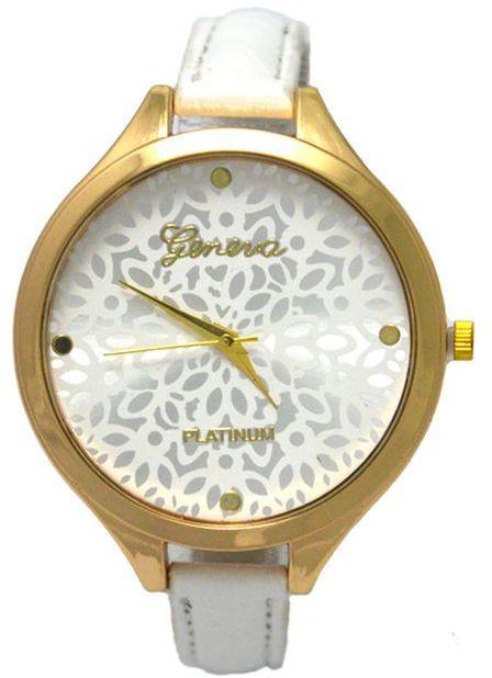 Geneva FLW-WH Leather Watch - White