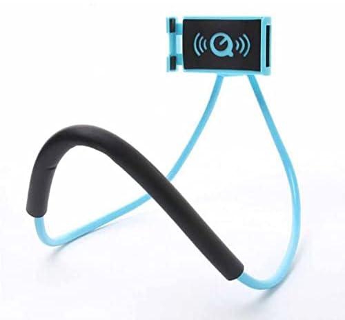 Flexible Mobile Phone Holder with Neck Fixation - Blue536_ with one years guarantee of satisfaction and quality