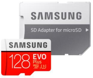 Samsung Evo Plus 100MB/s 4K Class 10 Micro SD Crad (128GB/SDXC)