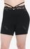 Plus Size & Curve Lace Panel Crisscross Biker Shorts - L