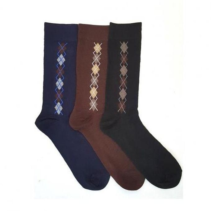 Emporium 3pairs Men's Cotton Premium Socks, Multicolour