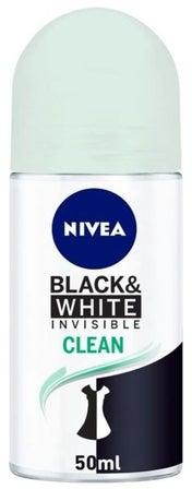 Black & White Invisible Clean, Antiperspirant for Women, Roll-on 50ml 50ml