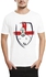 اي براند  Ibtms805 T-Shirt For Men - White تي شيرتات رجال  لون  ابيض مقاس - M