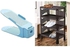 Bundle Set of 10 pcs shoe slots organizer blue + El watania ratan shoes holder 3 shelves dark brown*brown
