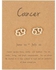 Gold Plated Sign Stud Earrings - Cancer