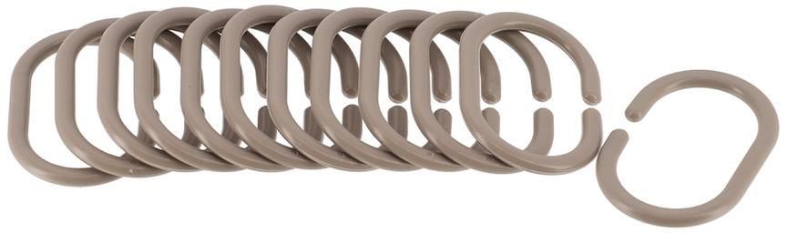 Tendance Polypropylene Shower Curtain Ring Set (6 x 4 cm)