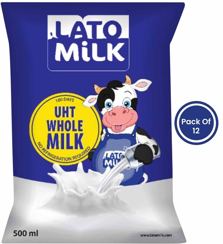 Lato Milk Fino Uht Whole Milk 500Ml X Pack Of 12