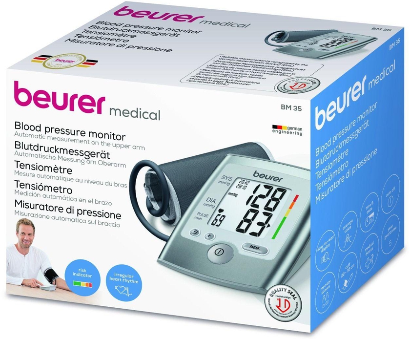 Beurer, Bm35, Digital Blood Pressure Monitor, For Upper Arm, Has A Gauge And Stethoscope In One Unit - 1 Device