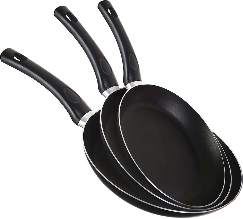 Get La Vita Granite Frying Pan Set, 3 Piece - Black with best offers | Raneen.com