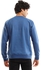 Kubo Casual Round Neck Sweatshirt With Quote Design - Steel Blue