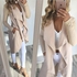 Western Style Ms Autumn And Winter Fashion Large Lapel irregular In the long Section Cardigan Coat