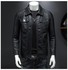 Men's Casual Leather Comfort Plain Jacket - Black