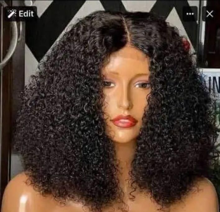Soft Bouncy Curly Hair Wig With Closure