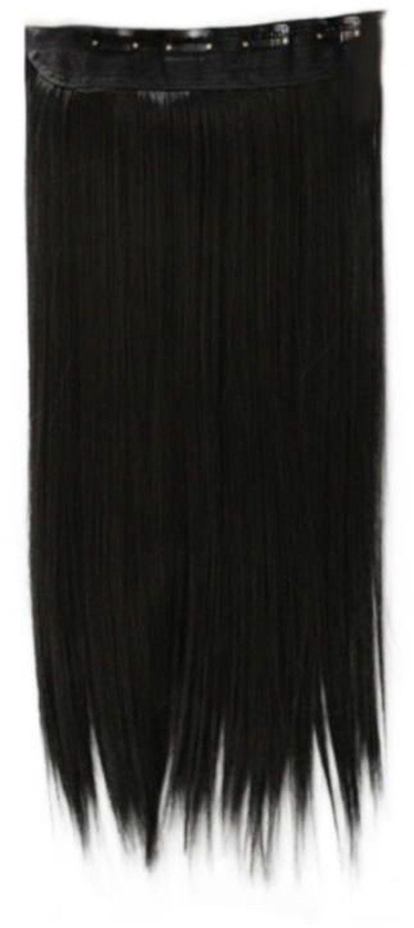 Staright Cliped Hair Extension - 60Cm - Black
