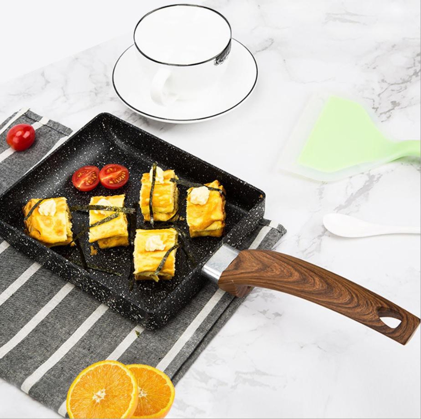 GTE Tamagoyaki Pan Omelette Pan Non-stick Frying Pan (Black)