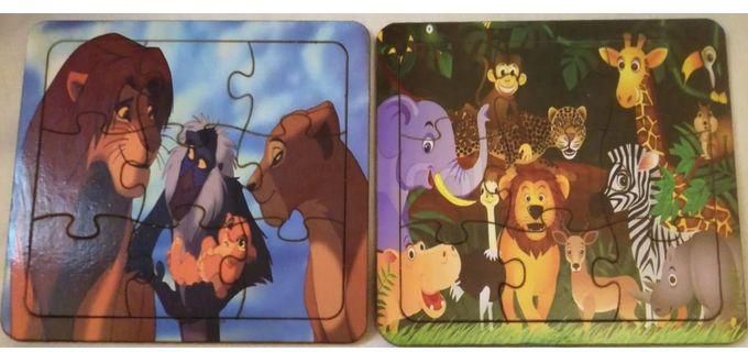 Generic A Set Of 2 Puzzles - Lion King - 18 Pcs