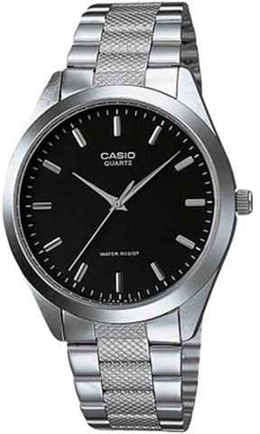 Casio Fashion Men's Black Dial Stainless Steel Band Watch - MTP-1274D-1AV