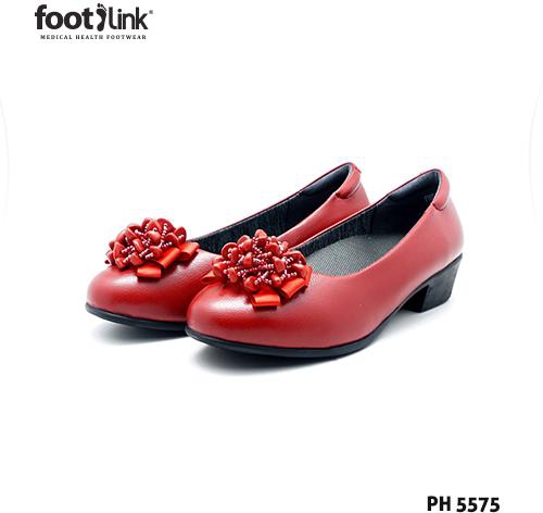Footlinkonline D75 Model PH 5775 - Women Shoes For Plantar Fasciitis - 8 Sizes (Red)