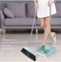 Long Handle Broom with Dust Pan for Office Home Kitchen Lobby Floor Cleaning