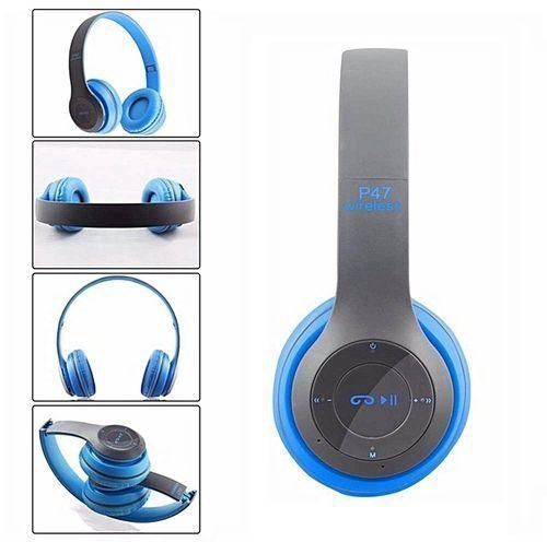 P47 Bluetooth 4.2 Headphone Wireless Headset-Blue