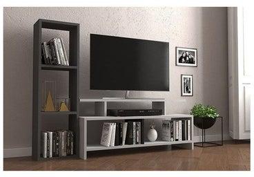 Modern Multi TV Unit White And Black 30x100x130cm