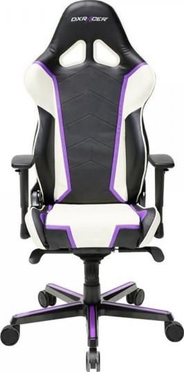 DXRacer Racing Series Newedge Edition Bucket  Ergonomic Computer Esports Desk Executive Chair Furniture With Pillows (Black White Violet) | DOH/RH110/NWV