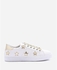 Shoe Room Stars Leather Sneakers - Gold & White