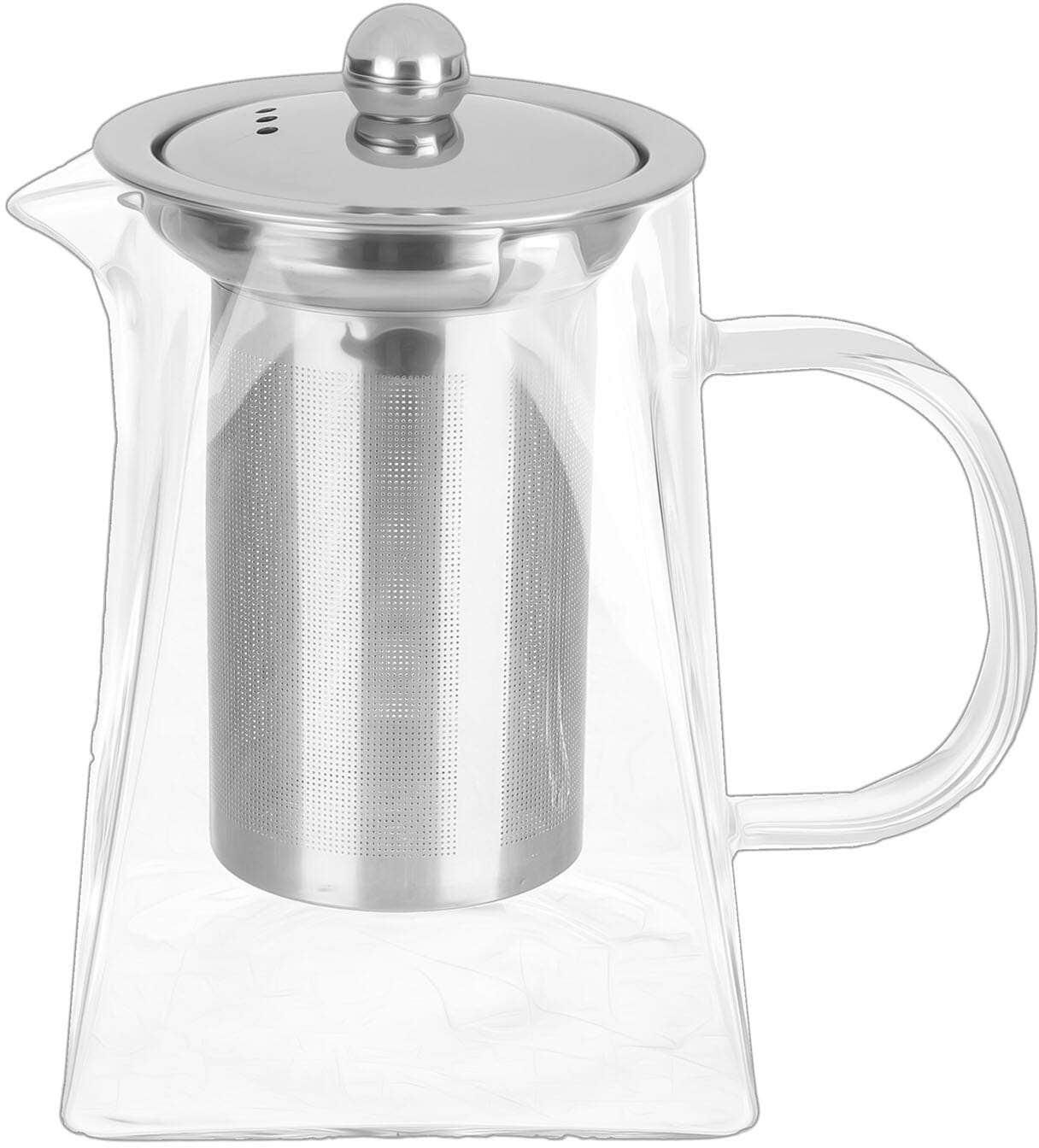 Get Oxford Thermal Glass Jug With Stainless Steel Lid And Strainer, 750 ml - Clear with best offers | Raneen.com