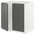 METOD Base cabinet for sink + 2 doors, white/Nickebo matt anthracite, 80x60 cm - IKEA
